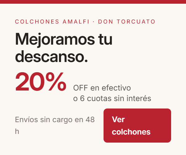 Colchones Amalfi — 20% off en efectivo, Don Torcuato